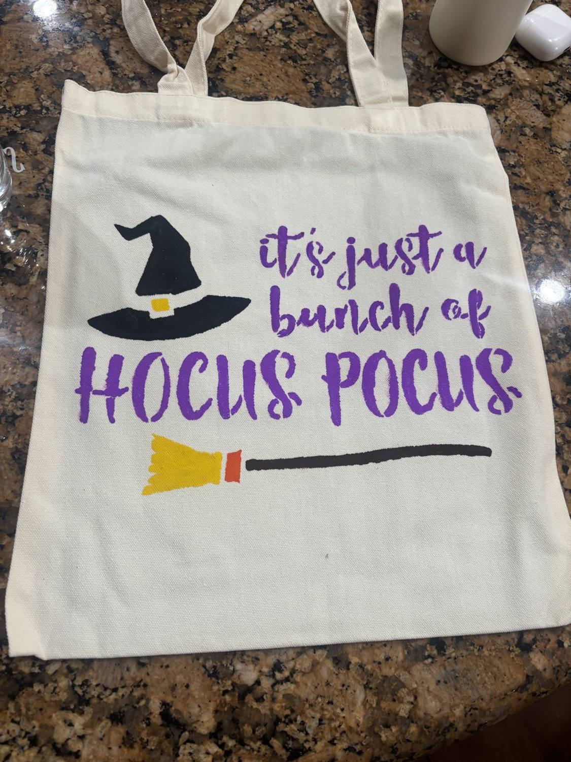 Another hand-painted tote bag